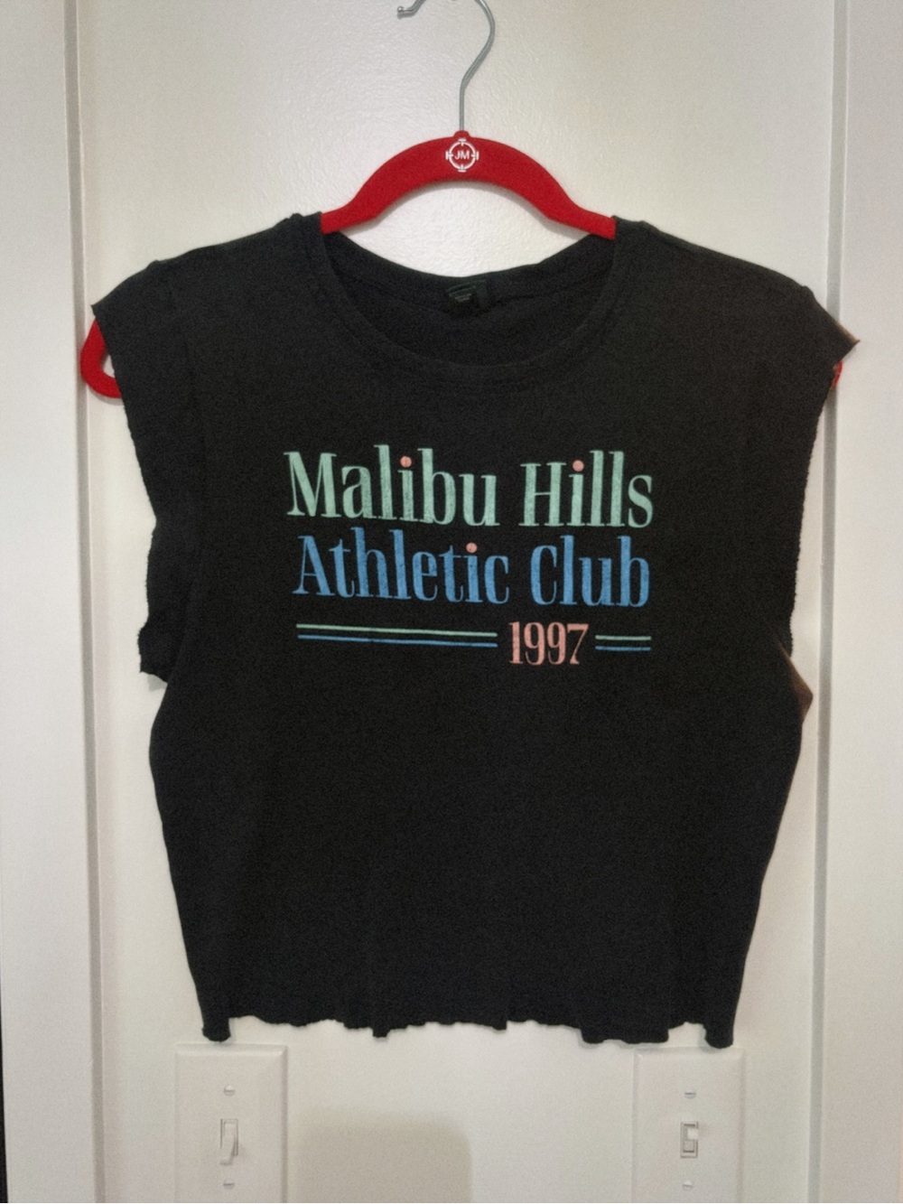 wild fable Black Malibu Hills Athletic Club Tank Top with Multicolor Print